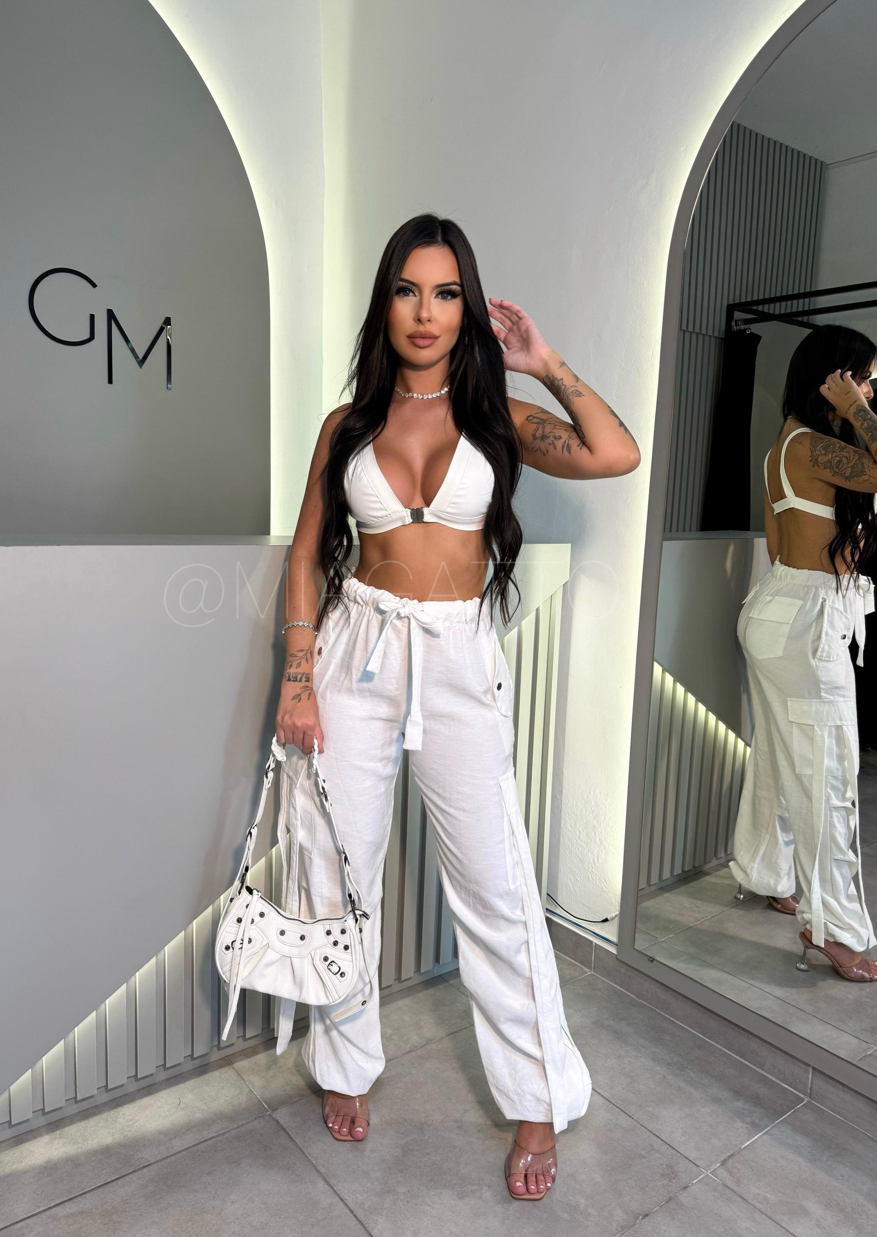 Calça Cargo Branco