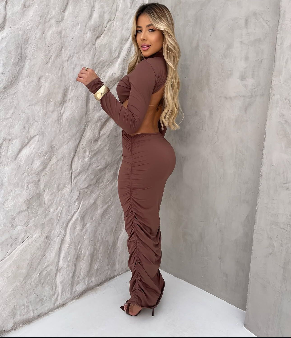 Vestido Luara Marrom