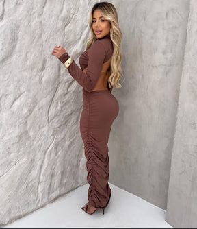 Vestido Luara Marrom