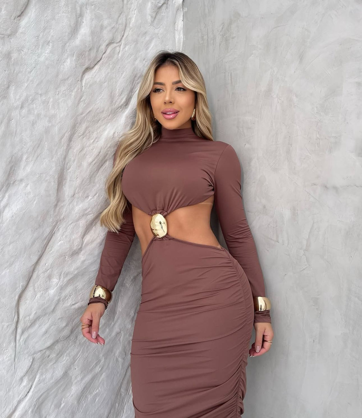 Vestido Luara Marrom