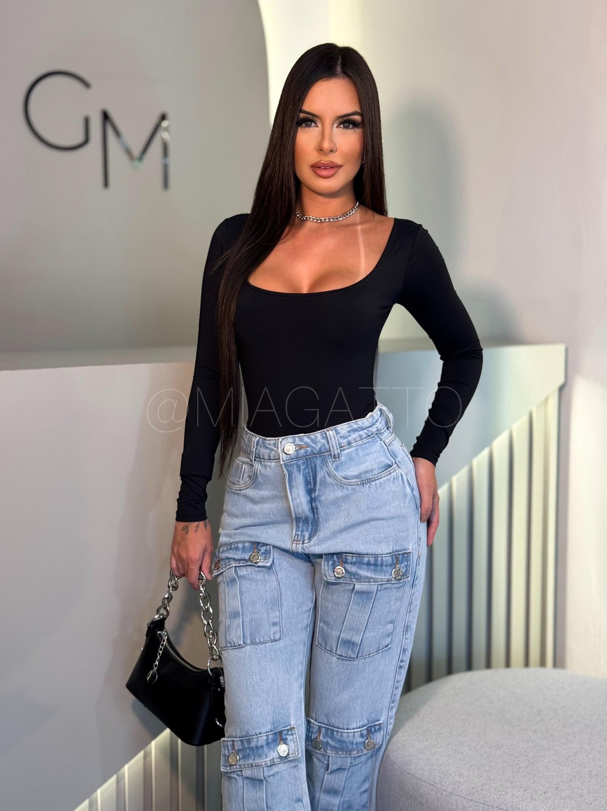 Calça Cargo Jeans