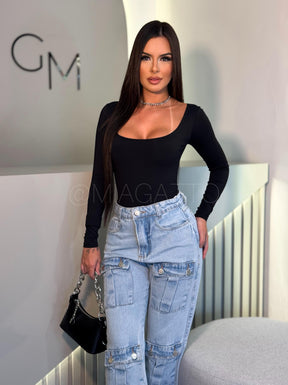 Calça Cargo Jeans