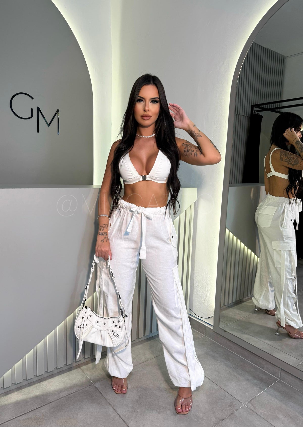 Calça Cargo Branco
